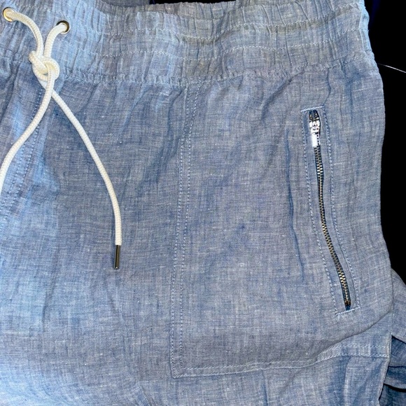 Size 26 ATHLETA Pants Jogger Cabo Linen Blue 3X - Picture 5 of 11